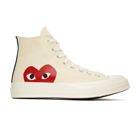 COMME des GARÇONS PLAY | Off-White Converse Edition Chuck 70 High Top Sneakers - Picture 1 of 5